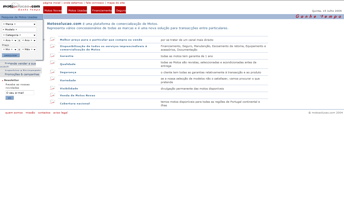Pagina motosolucao Julho 2004 1